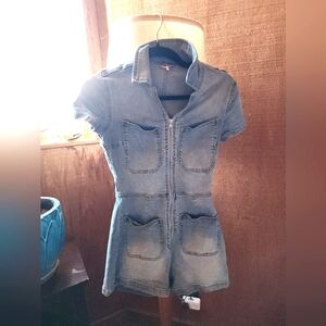 Free People Denim Jumpsuit